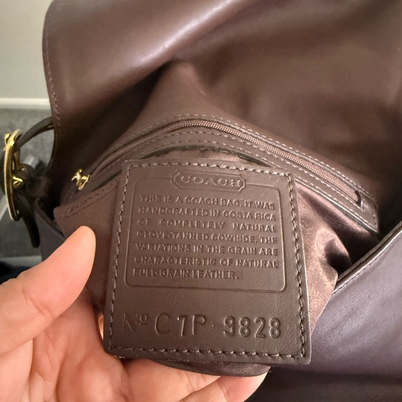 HOLD Coach Vintage Legacy West Shoulder Flap Bag 2001 Mahogany 9828 Costa Rica - Picture 4 of 16